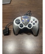 Intec PS2 PlayStation 2 Silver And Chrome  Wired Controller - $12.09