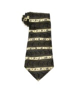 Van Heusen Men&#39;s Neck Tie Kaki Green Stripe Classic 100% Silk  - $12.84