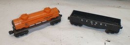 Lot Of 2 Lionel Train Cars - 6112 Gondola &amp; 6465 Orange Tank Car - £16.82 GBP