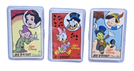 Vtg Lot of 3 Disney Card Game 99 Cards Jeu D’Atout Ducal French w/ Original Case - $23.19