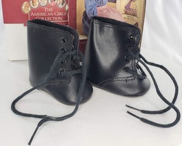 American Girl Kirsten Boots Black Lace Up with Box Pleasant Company 90s Retired - £47.40 GBP