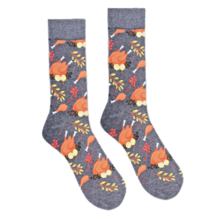 Men&#39;s Thanksgiving Socks Turkey Dinner Gift for Man Autumn Fall Novelty ... - $12.86