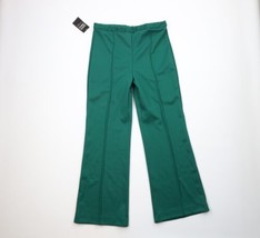 Deadstock Vtg 70s Streetwear Womens 16 Blank Knit Bell Bottoms Pants Green USA - £69.66 GBP