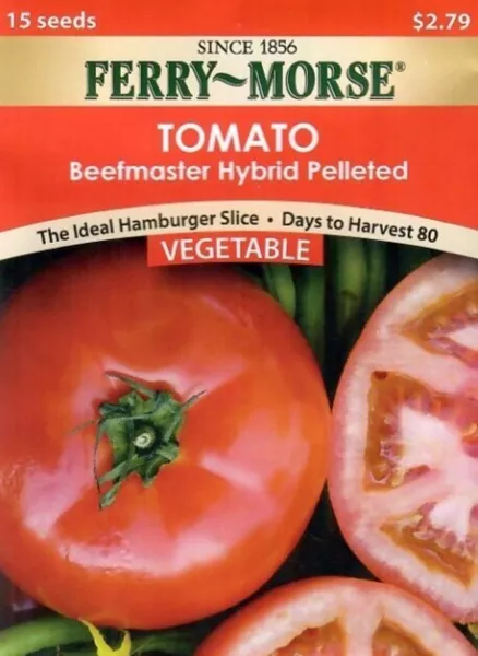 Tomato Beefmaster Heirloom Vegetable Seeds Non Gmo Ferry Morse 12/24 Fresh New - $10.20