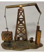 Vtg Copper Oil Well Sculpture Motion Music Box The Impossible Dream 9.5”... - $942.26 MXN