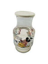 1986 DISNEY Mickey Minnie Daffy Duck Glass Carafe Pitcher Decanter Vase ... - $14.80