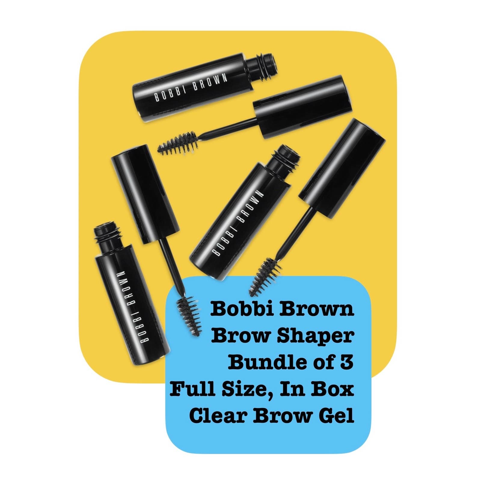 Bobbi Brown Clear Brow Gel | Pack of 3 | Full Size | New in Box - $25.00