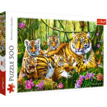 500 Piece Jigsaw Puzzles, Family of Tigers, Jungle, Wild Animals, Tiger ... - $18.73