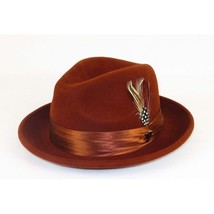 Men Bruno Capelo Hat Australian Wool Crushable Fedora Giovani UN114 Brandy Brown image 3