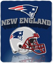 New England Patriots Gridiron Throw Blanket Measures 50 x 60 inches - £13.25 GBP