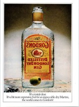 1981 Gordon&#39;s Gin Crystal Clear Mirror Image Bottle Vintage Print Ad Wal... - $10.97