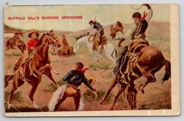 Buffalo Bill&#39;s Bucking Bronchis Cowboys And Horses Postcard B45 - £7.99 GBP