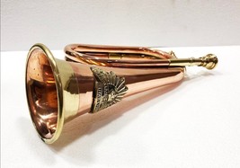 Antiguo Bugle latón y cobre instrumentos musicales fuerzas militares señ... - £59.09 GBP