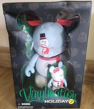 Disney Vinylmation 9&quot; Inch Figure Holiday # 2 Snow Man Globe Combo LE 1000 - £53.10 GBP