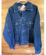Vintage Wrangler Denim Trucker Jacket Mens Large Blue Button Cowboy West... - $865.72 MXN