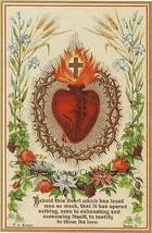 Sacred Heart of Jesus – based on a Vintage Holy Card – Catholic Art Print – Arch - £9.57 GBP+