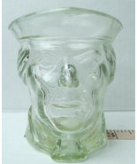 Avon Revolutionary Soldier Head Candle Holder Clear Glass Vintage Collec... - £2.65 GBP