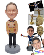 Personalized Bobblehead Funny guy wearing an interesting sweater with pants and  - £71.97 GBP
