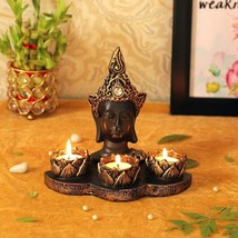 Home Decor Buddha Statue Buddha Tealight Candle Holder Set Us - £36.42 GBP