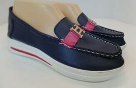 Unbranded Comfort Shoe Blue Pink Goldtone Accent- New Sz 8.5 - £15.77 GBP