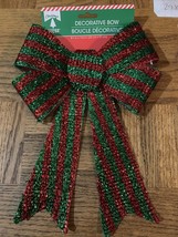 Christmas House Decor Decorative Red And Green Bow - £33.47 GBP