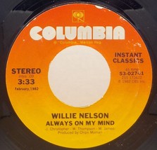 Willie Nelson 45 Always On My Mind / The Party&#39;s Over EX VG++ A8 - £6.32 GBP