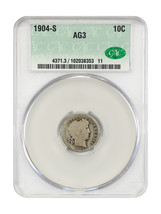 1904-S 10C CACG AG03 - $50.93