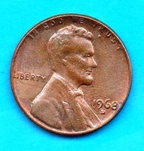 1968 D Lincoln Memorial Penny - Circulated -About XF - $0.01