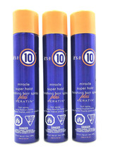 It&#39;s A 10 Miracle Super Hold Finishing Spray Plus Keratin 10 oz-Pack of 3 - £43.55 GBP