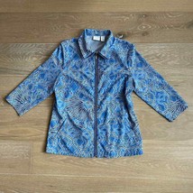 Chico&#39;s Weekends Emmy Scrolls Rosario Zip Jacket XS - $33.85