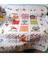 COMPLETED Bucilla #46186 Cross Stitch Woodland Baby Crib Cover 31 1/2&quot; X... - £41.08 GBP