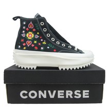 Converse Run Star Hike HI Embroidered Floral Womens Size 9.5 Sneaker NEW A02192C - £88.16 GBP