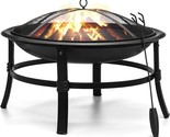 Singlyfire 26&quot; Outdoor Wood Burning Fire Pit Bowl Heavy Duty Bonfire Pit... - $85.96