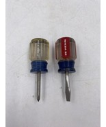 Set of 2 Craftsman Shorty Screwdrivers Flat Head (3/16) and Phillips (P1... - $13.10