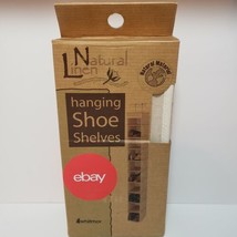 Whitmor Hanging Shoe Shelves 10 Sections Natural Linen Eco-Friendly NIB - £13.44 GBP