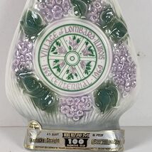 Jim Beam Whiskey Decanter Bottle Lilacs 1969 Centennial Village of Lomba... - $14.53