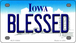 Blessed Iowa Novelty Mini Metal License Plate Tag - $14.95
