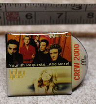 McDonalds NSync Britney Spears Staff Crew 2000 Collectible Pinback Pin B... - $14.67