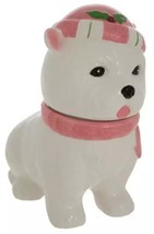 Sleigh Bell Bistro West Highland Terrier Dog Cookie Jar Retro Christmas New - £58.96 GBP