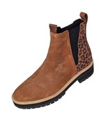 Toms Dakota Ankle Boots Womens 8 Brown Leopard Cheetah Nubuck Leather Pu... - $29.69