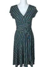 Ruby Rox Women&#39;s Wrap Dress Size S Casual Summer Dress Geometric Pattern - $25.95