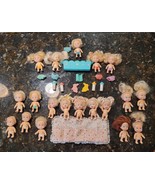 Lot 19 Vintage 1980&#39;S &amp; 90&#39;S Tyco Quints Dolls Diapers And Bottles 2.5&quot; ... - £48.03 GBP