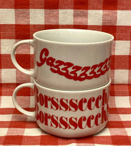 Vintage Taste Setter by Sigma Graphic Gourmet soup mugs Gazpacho Borscht... - $18.00