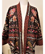 Johnny Was Embroidered Kimono Cardigan Rosalva Sz.XL Multicolor - £239.03 GBP