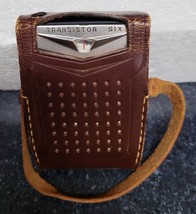 Vintage 1959 Fleetwood 6 Transistor AM Radio w/carrying case VGC Works! - $56.99