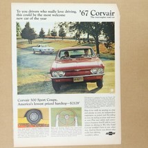 1966 Chevrolet Corvair 500 Sport Coupe RCA Victor TV  Print Ad 10.5" x 13.5" - $7.20