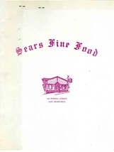 Sears Fine Foods Menu Powell Street in San Francisco California 1950&#39;s  - £37.95 GBP