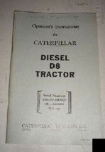 Caterpillar Cat Diesel D8 Tractor Operator Instructions Manual - $19.88