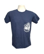 Georgetown University Hoyas Jack The Bulldog Adult Small Blue TShirt - £11.84 GBP