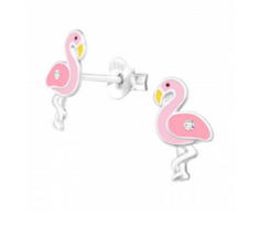 Pink flamingo sterling silver studs - €12,16 EUR